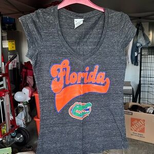 University of Florida v neck cap sleeve